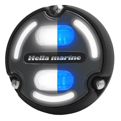 My Hella Lights 016147-001 Hella Marine Apelo A2 Blue White Underwater Light - 3000 Lumens - Black Housing - Charcoal Lens W/edge Light