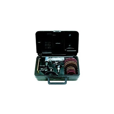Ingersoll Rand 301B32MK Angle Air Die Grinder 2 Inch & 3 Inch Pad Kit, 21,000 Rpm, 0.25 Hp, 1/4 Inch & 6mm Collets, Front Exhaust