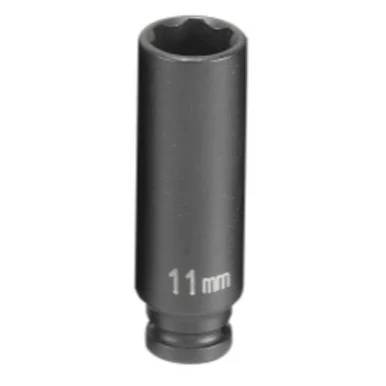 Grey Pneumatic 911MDS 1/4" Drive 6 Point Metric Deep Impact Socket 11mm