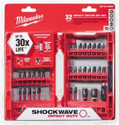 Milwaukee Electric Tools 48-32-4004 Milwaukee Tool Shockwave Impact Duty Driver Bit Set - 32pc
