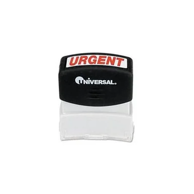 Universal Office Products 10070 Message Stamp, Urgent, Pre-inked/re-inkable, Red