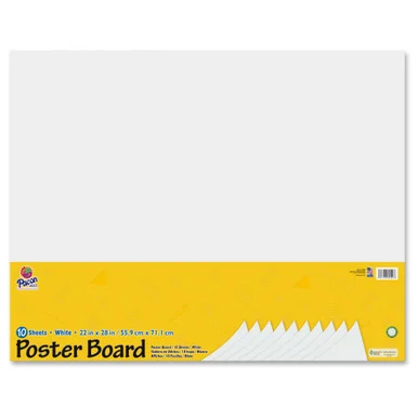 Peacock Poster Board - 28" X 22" - 10 / Pack - White (pac-5420)