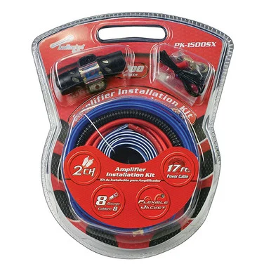 Audiopipe PK1500SX Amp Wiring Kit Audiopipe 8 Ga.for Systems Up To 1500watts