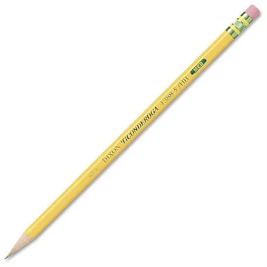 Ticonderoga No. 2.5 Woodcase Pencils - # 2.5 Pencil Grade - Black Lead - Yellow Barrel - 12 / Box (13885)