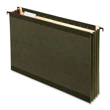 Pendaflex Sure Hook Hanging Pocket - Legal - 8.50" X 14" - 3.50" Expansion - 11 Pt. - Poly - Standard Green - 4 / Pack (ESS09317)
