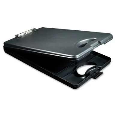 Saunders Deskmate Ii Portable Desktop Storage Clipboard - 0.50" Capacity - Compartment - Bottom Opening - 10" X 16" - Low-profile - Polypropylene - Black (SAU00533)