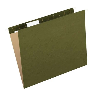 Pendaflex Reinforced Hanging Folder - Letter - 8.50" X 11" - 1/5 Tab Cut - Standard Green - 25 / Box (ESS415215)