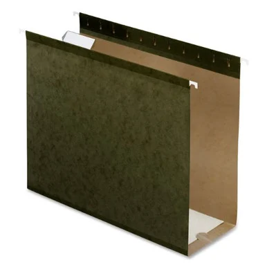 Pendaflex Extra Capacity Hanging Folder - Letter - 8.50" X 11" - Ring Fastener - 4" Folder Fastener Capacity - Pressboard - Standard Green - 25 / Box (4152X4)