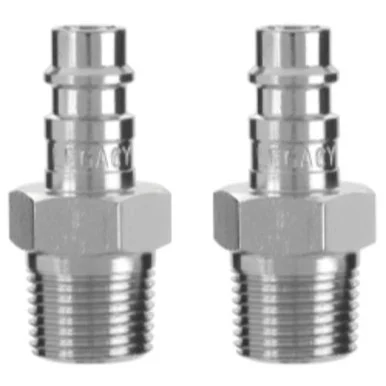 Legacy Manufacturing A53640FZ-2PK Flexzilla Pro High Flow Plug, 3/8" Mnpt, 1/4" Body, 2-pack
