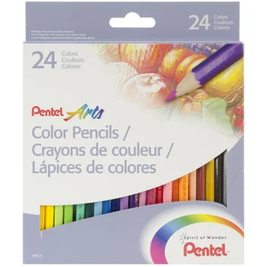Pentel Colored Pencils 24/pkg- 10966100