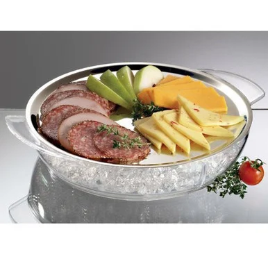 Prodyne IC10 Iced Platter 2-Piece Set with Stainless Steel Upper