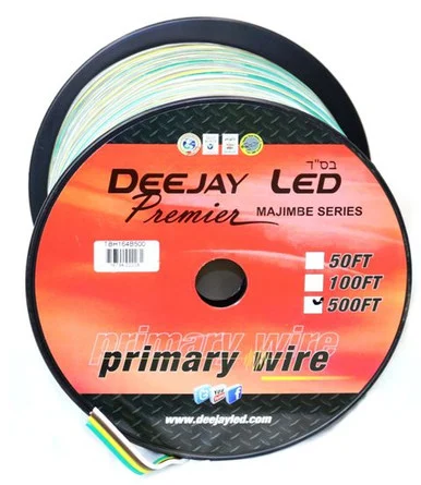 Deejay LED TBH164B500 16ga 500ft Y/b/g/w Primary Wire