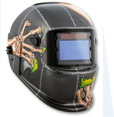 Titan 41279 Auto Darkening Solar Powered Welding Helmet With Skull Graphics