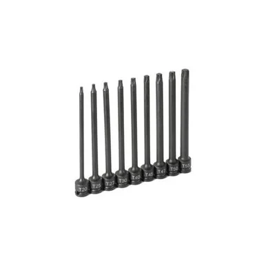 Grey Pneumatic Corp. 1206T 3/8" Drive 9 Piece 6" Length Internal Star Set
