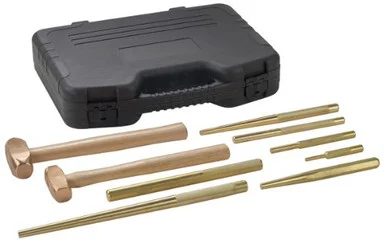 Bosch Auto Parts 4629 9-piece Brass Hammer And Punch Set