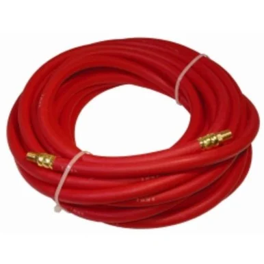 K Tool International KTI-72025 3/8 In. X 25 Ft. - 1/4 In. Mnpt Rubber Air Hose, Red