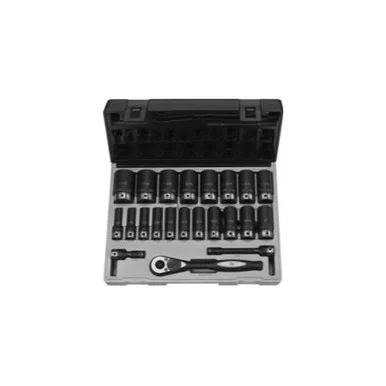 Grey Pneumatic 82622D 22 Piece 1/2" Drive Fractional Deep 6 Point Duo-socket Set