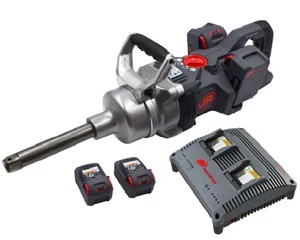 Ingersoll Rand W9691-K4E 1 Inch 20v Cordless Impact Wrench 4 Battery Kit, 6 Inch Ext Anvil, 3000 Ft-lb Torque, Friction Ring-thru-hole Retainer, D-handle