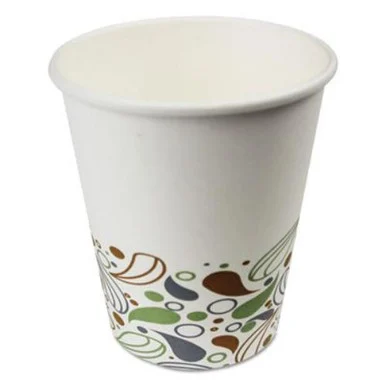 Boardwalk DEER8HCUP Deerfield Printed Paper Hot Cups, 8 Oz, White, 1000/carton