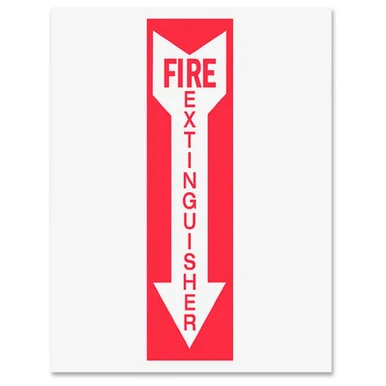 Tarifold Safety Sign Inserts-fire Extinguisher - "fire Extinguisher" - White, Red (p1949fe)