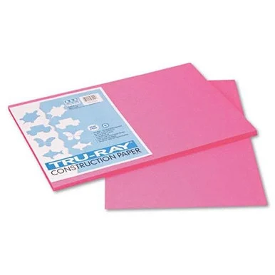 Pacon Tru-ray Construction Paper - 18" X 12" - Shocking Pink (103045)