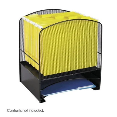 Safco Mesh Hanging File And Letter Tray Rack - 8.50" To 11" Letter File - Steel - 1each (3260BL)