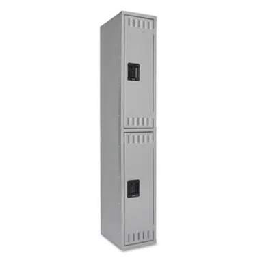 Tennsco DTS121836AMG Double Tier Locker, Single Stack, 12w X 18d X 72h, Medium Gray