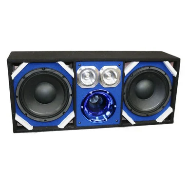 Deejay LED TBH10BLUE Chuchera Box W/two Despacito Heavy Duty 10-in Woofers One Horn And W/two Bullet Tweeters Blue