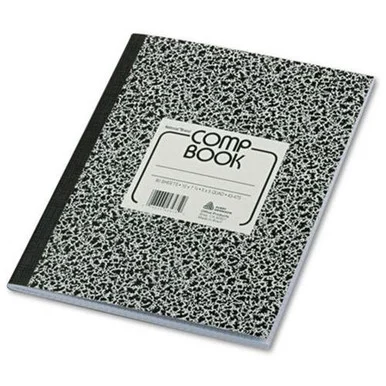 Rediform National 1-subject Composition Book - 80 Sheet - 16lb - Quad Ruled - 7.87" X 10" - 1 Each - White (43475)