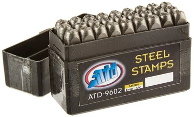 Atd Tools ATD-9602 27 Pc. 1/4 Letter Stamp Set 9602_59