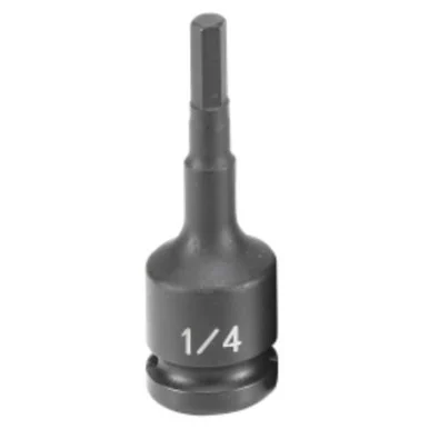 Grey Pneumatic 2908F 1/2" Drive Fractional Hex Driver Impact Socket 1/4"