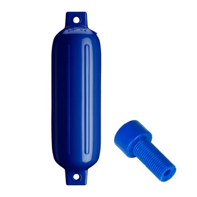 Polyform U.s. G-3-COBALTBLUE Polyform G-3 Twin Eye Fender 5.5" X 19" - Cobalt Blue W/air Adapter