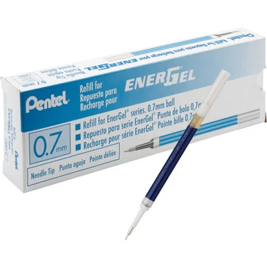 Pentel EnerGel Retractable .7mm Liquid Pen Refills (lrn7cbx)