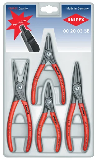 Knipex 002003SB 4 Piece Retaining Ring Pliers Set