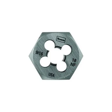 Irwin Industrial 6849 High Carbon Steel Hexagon 1-7/16" Across Flat Die 9/16"-18 Nf
