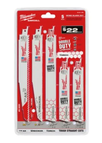 Milwaukee Electric Tools 49-22-1105 Milwaukee 5-piece Demo Sawzall Blade Set