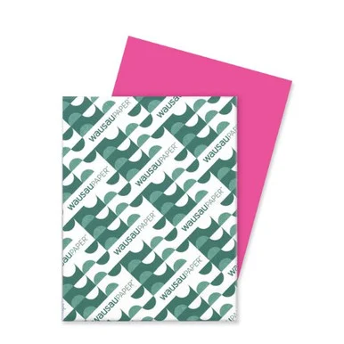 Astrobrights Card Stock - For Inkjet, Laser Print - Letter - 8.50" X 11" - 65 Lb - Smooth - 250 / Pack - Fuchsia (WAU22881)