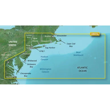Garmin Charts 3930402 Garmin Bluechart® G3 Vision® Hd - Vus511l - Boston - Norfolk - Microsd/sd