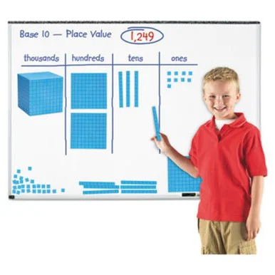 Learning Resources Giant Magnetic Base Ten Set - Skill Learning: Visual Interpretation - 121 Pieces (ler6366)
