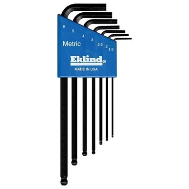 Eklind Tool Company 13607 7 Piece Metric Long Ball End Hex-l Hex Key Set