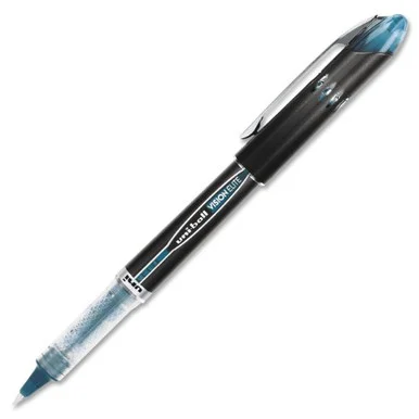 Uni-ball Vision Elite Blx Rollerball Pen - 0.5 Mm Pen Point Size - Blue, Black Ink - Dark Gray Barrel - 1 Each (SAN69020)
