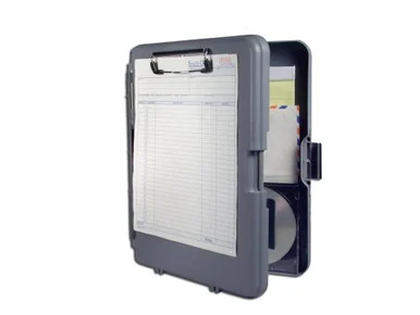 Saunders Workmate Ii Storage Clipboard - 0.5" Capacity - 6 Compartment - 10.66" X 13.4" - Low-profile - Polypropylene - Gray, Charcoal (00470)