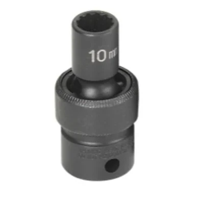 Grey Pneumatic 1110UM 3/8" Drive 12 Point Standard Metric Universal Socket - 10mm