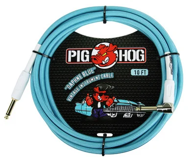 Pig Hog PCH10DBR daphne Blue Instrument Cable