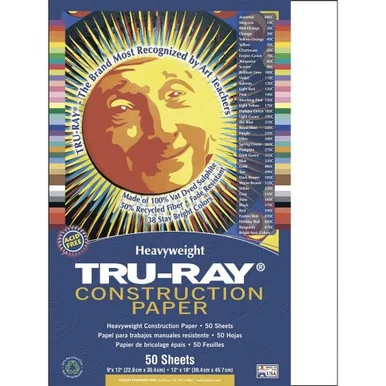Tru-ray Sulphite Construction Paper - 12" X 9" - Gray (103027)