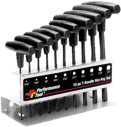 Wilmar W80274 Corp. / Performance Tool 10 Piece Sae T-handle Hex Key Set