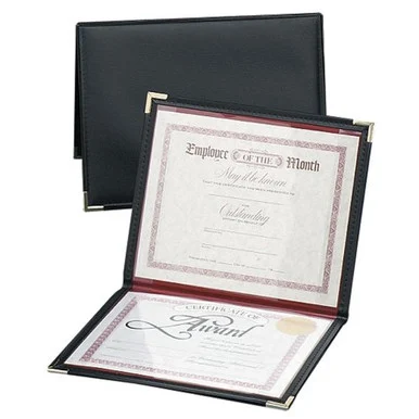 Anglers Diploma And Certificate Holder - 12" X 9" - 2 Pockets - Polypropylene - Black - 1 Each (ANG204)