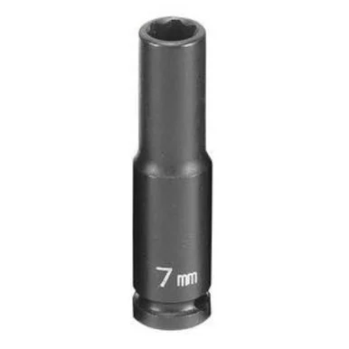 Grey Pneumatic 907MDS 1/4" Drive 6 Point Metric Deep Impact Socket 7mm
