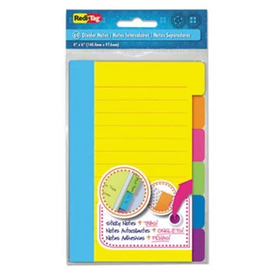 Redi-Tag Assorted Tab Ruled Sticky Notes (10245)