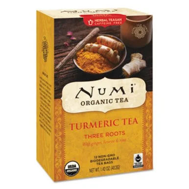 Numi Organic Turmeric Three Roots Herbal Tea Tea Bag (10550) - NUMI Organic Tea
